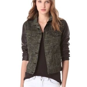 RAG & BONE/JEAN Camo Black Leather Jacket